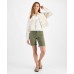 Juniors' Frayed-Hem Cropped Denim Jacket