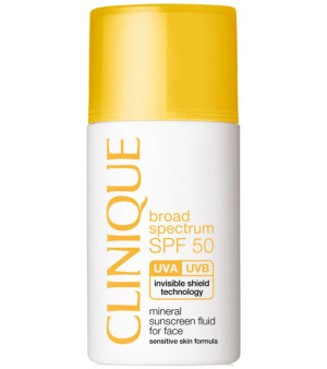 Clinique, Broad Spectrum SPF 50 Mineral Sunscreen Fluid For Face, 1 oz.