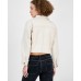 Juniors' Frayed Cropped Denim Jacket