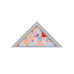 Double Sided Wool Silk Triangle Scarf Of Color Recombination