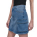 Women's Denim Cargo Mini Skirt