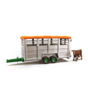 Bruder, 1/16 Livestock Trailer Vehicle with 1 Cow, age 4+