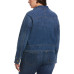 Plus Size Cropped Oversized Denim Jacket