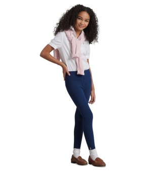 Polo Ralph Lauren, Big Girls Embroidered Pony Stretch Cotton Leggings