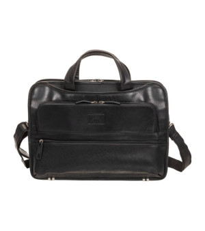 Mancini, Men's Buffalo Triple Compartment Briefcase for 15.6