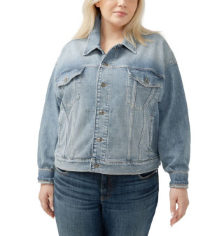 Silver Jeans Co., Plus Size Denim Trucker Jacket