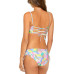 Juniors' Lace-Up Bikini Top & Ruched Bottoms