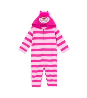 Alice in Wonderland, Toddler Boys Disney Cheshire Cat Zip Up Coverall Tail