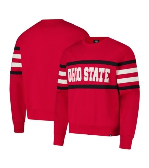 '47 Men's Scarlet Ohio State Buckeyes Coaches Collection Pullover Sweatshirt