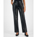 Petite Faux-Leather Pull-On Pants