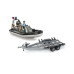 1/16 Police Boat with Trailer
