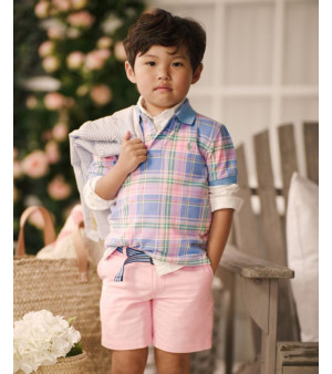 Polo Ralph Lauren, Toddler and Little Boys Plaid-Print Mesh Polo Shirt