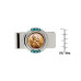 Men's 1909 First-Year-Of-Issue Lincoln Penny Turquoise Coin Money Clip