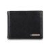 Men's Enameled Logo Leather Bifold Wallet