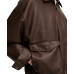 Men's Artificial Leather Bomber Jacket