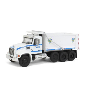 Greenlight Collectibles, 1/64 Mack Granite Dump Truck, NYPD Green light Collectibles SD Series 16 45160-B