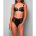 iCollection Women's Demi 2 Piece Lace Bralette and High Waist Panty Set