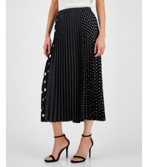 Anne Klein, Chiffon Pull-On Pleated Skirt