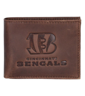 Evergreen Enterprises, Men's Brown Cincinnati Bengals Bifold Leather Wallet