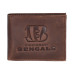 Men's Brown Cincinnati Bengals Bifold Leather Wallet