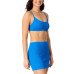 Juniors' Rib Scrunch Scoop Neck Bralette Bikini Top & Ribbed Pull-On Cover-Up Skirt