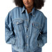Plus Size '90s Cotton Denim Trucker Jacket