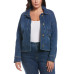 Plus Size Cropped Oversized Denim Jacket