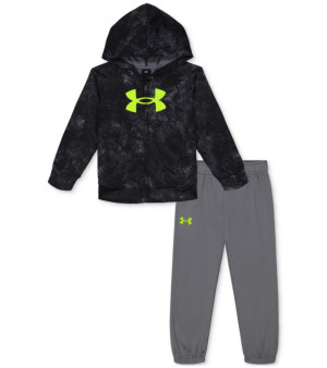 Under Armour, Toddler & Little Boys 2-Pc. Printed Full-Zip Logo Hoodie & Joggers Set