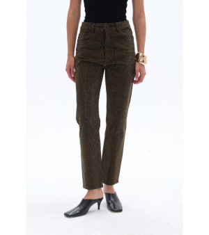 NOCTURNE, Women's Stone Embroidered Mom Fit Jeans
