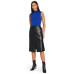 Women's Faux-Leather Midi Skirt