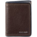 Men's Leather Trifold Wallet with Contrast Color Edge