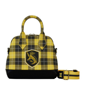 Loungefly, Men's and Women's Harry Potter Hufflepuff Varsity Plaid Crossbody Bag