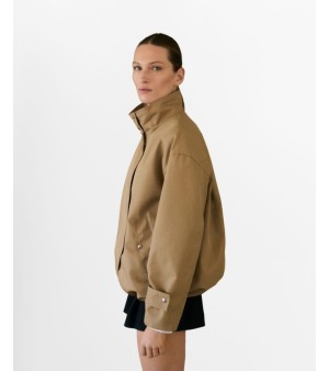 MANGO, Women's Gathered Hem Cotton Parka Jacket