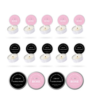 Lovery, 10-Pc. Mini Sandalwood & Rose Soy Wax Travel Candles Gift Set