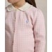 Toddler and Little Girls Gingham Cotton V-Neck Cardigan