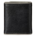 Men's Leather Trifold Wallet with Contrast Color Edge