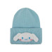 3D Plush Character Head Blue Tall Cuff Beanie