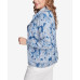 Plus Size Baroque Paisley Soft Button Collared Jacket