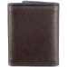 Men's Leather Trifold Wallet with Contrast Color Edge