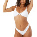 Juniors' Ribbed Love Knot Bralette Bikini Top & Cheeky V-Front Bottoms