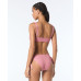Grommet-Trim Bikini Top & High-Leg Side-Tie Bottoms