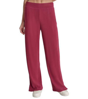 DKNY, Women's Brushed Rib-Knit Straight-Leg Pants