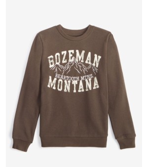 Grayson Threads Kids, The Label, Big Boys Bozeman Montana Fleece Graphic Sweatshirt