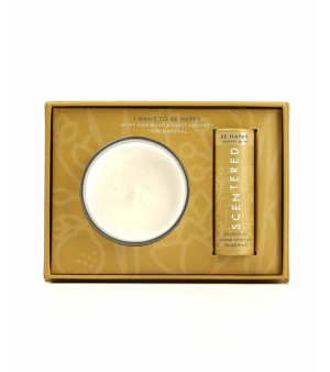 Scentered, 2-Pc. I Want To Be Happy Balm & Candle Gift Set