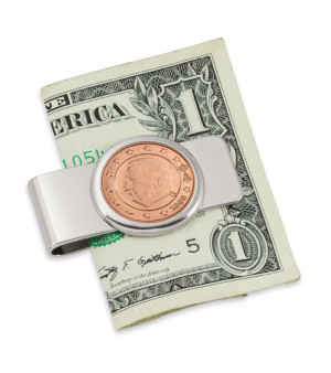 American Coin Treasures, Men's Belgium King Albert Ii Five Cent Euro Coin Money Clip