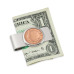 Men's Belgium King Albert Ii Five Cent Euro Coin Money Clip