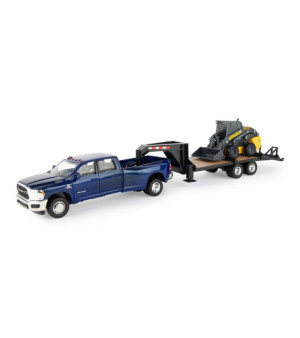 TOMY, 1/32 RAM Dually Quad Cab w/ Lowboy & New Holland Skid Steer