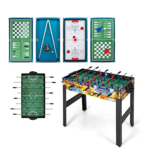 Costway, 12-in-1 Combo Game Table Set with Foosball Air Hockey Pool Ping Pong Chess Bowling