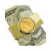 Men's 1883 First-Year-Of-Issue Gold-Layered Liberty Racketeer Nickel Coin Money Clip