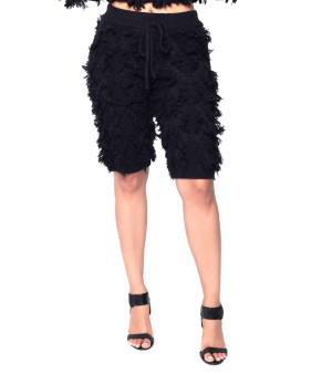Dai Moda, Fusion Pull On Sweater Shorts